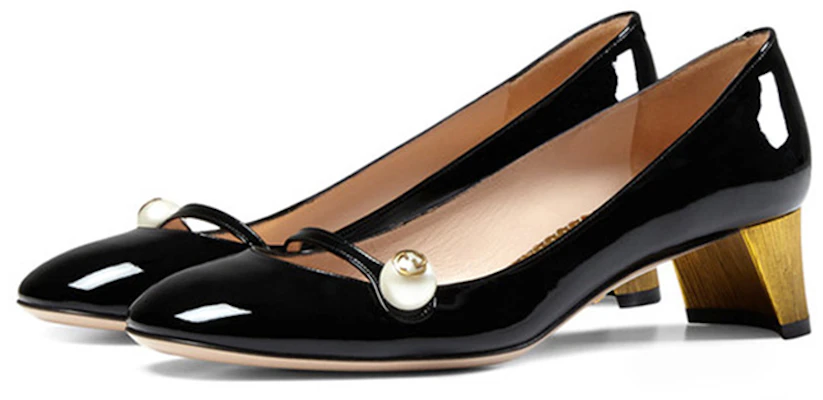 (W) Gucci Sepatu Tumit Tinggi 'Pearl Black' 408253-BNC00-1000 Lookbook (W) Gucci Sepatu Tumit Tinggi 'Pearl Black' 408253-BNC00-1000
