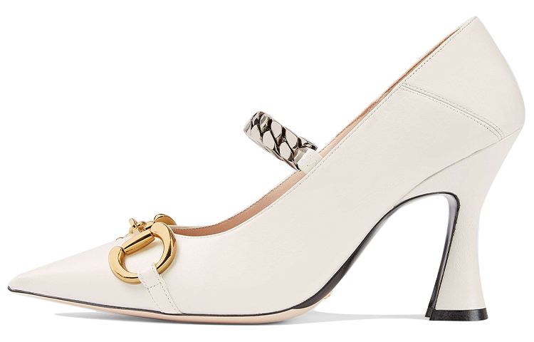 (Women) Gucci High Heel 'Printed Leather White' ‎626723-C9D00-9050