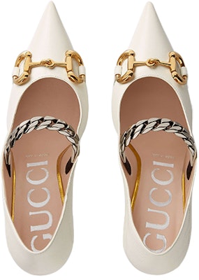(W) Gucci Sepatu Hak Tinggi 'Kulit Cetak Putih' 626723-C9D00-9050 Lookbook (W) Gucci Sepatu Hak Tinggi 'Kulit Cetak Putih' 626723-C9D00-9050
