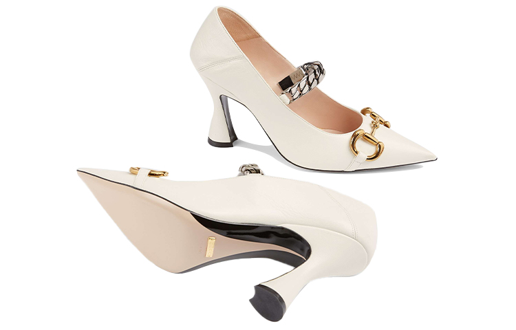 Purchase (W) グッチ  白プリントレザーハイヒール
(Gucci shiro purinto rezaa haihiiru) ‎626723-C9D00-9050