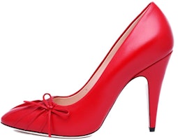 (Women) Gucci High Heel 'Red Bow' 551761-BKO00-6433 (Women) Gucci High Heel 'Red Bow' 551761-BKO00-6433