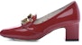 (W) Gucci Tumit Tinggi 'Rose Bud Print Merah' 525333-BNC00-6433