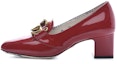 Buy (W) Gucci Tumit Tinggi 'Rose Bud Print Merah' 525333-BNC00-6433