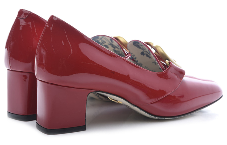 Lookbook (W) Gucci Sepatu Hak Tinggi 'Print Rose Bud Merah' 525333-BNC00-6433