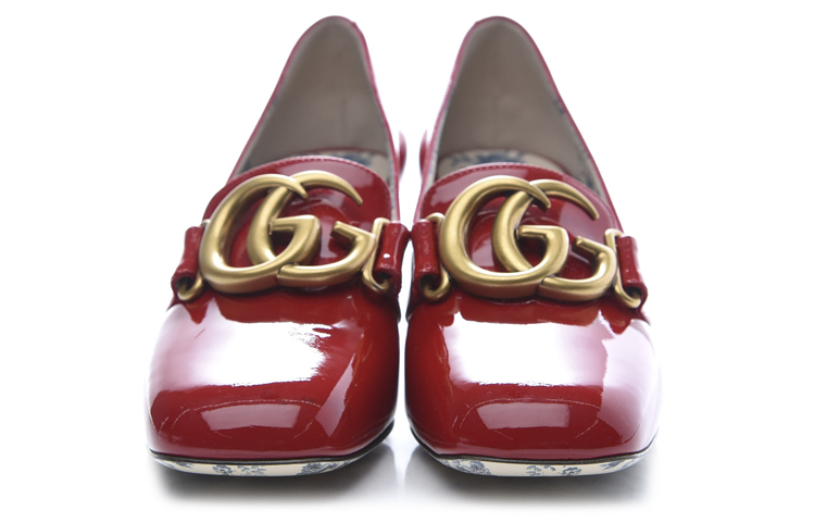 Shop (W) Gucci Sepatu Hak Tinggi 'Print Rose Bud Merah' 525333-BNC00-6433