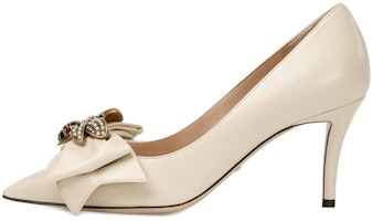 (Women) Gucci High Heel 'White Bow' 496641-BKO00-9526 (Women) Gucci High Heel 'White Bow' 496641-BKO00-9526