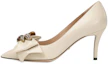 Buy (W) Gucci Tumit Tinggi 'White Bow' 496641-BKO00-9526