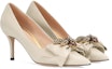 Order (W) Gucci Tumit Tinggi 'White Bow' 496641-BKO00-9526