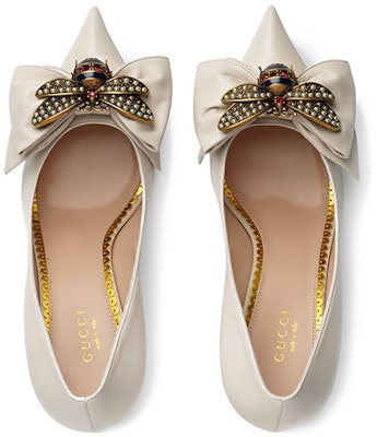 (Women) Gucci High Heel 'White Bow' 496641-BKO00-9526 Lookbook (Women) Gucci High Heel 'White Bow' 496641-BKO00-9526