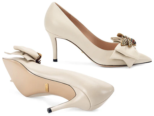 (W) Gucci Tumit Tinggi 'White Bow' 496641-BKO00-9526 Purchase (W) Gucci Tumit Tinggi 'White Bow' 496641-BKO00-9526