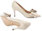 Purchase (W) Gucci Tumit Tinggi 'White Bow' 496641-BKO00-9526