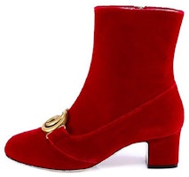 (Women) Gucci High Heel Boots with Side Zipper 'Red' 525332K4DD0-6433 (Women) Gucci High Heel Boots with Side Zipper 'Red' 525332K4DD0-6433