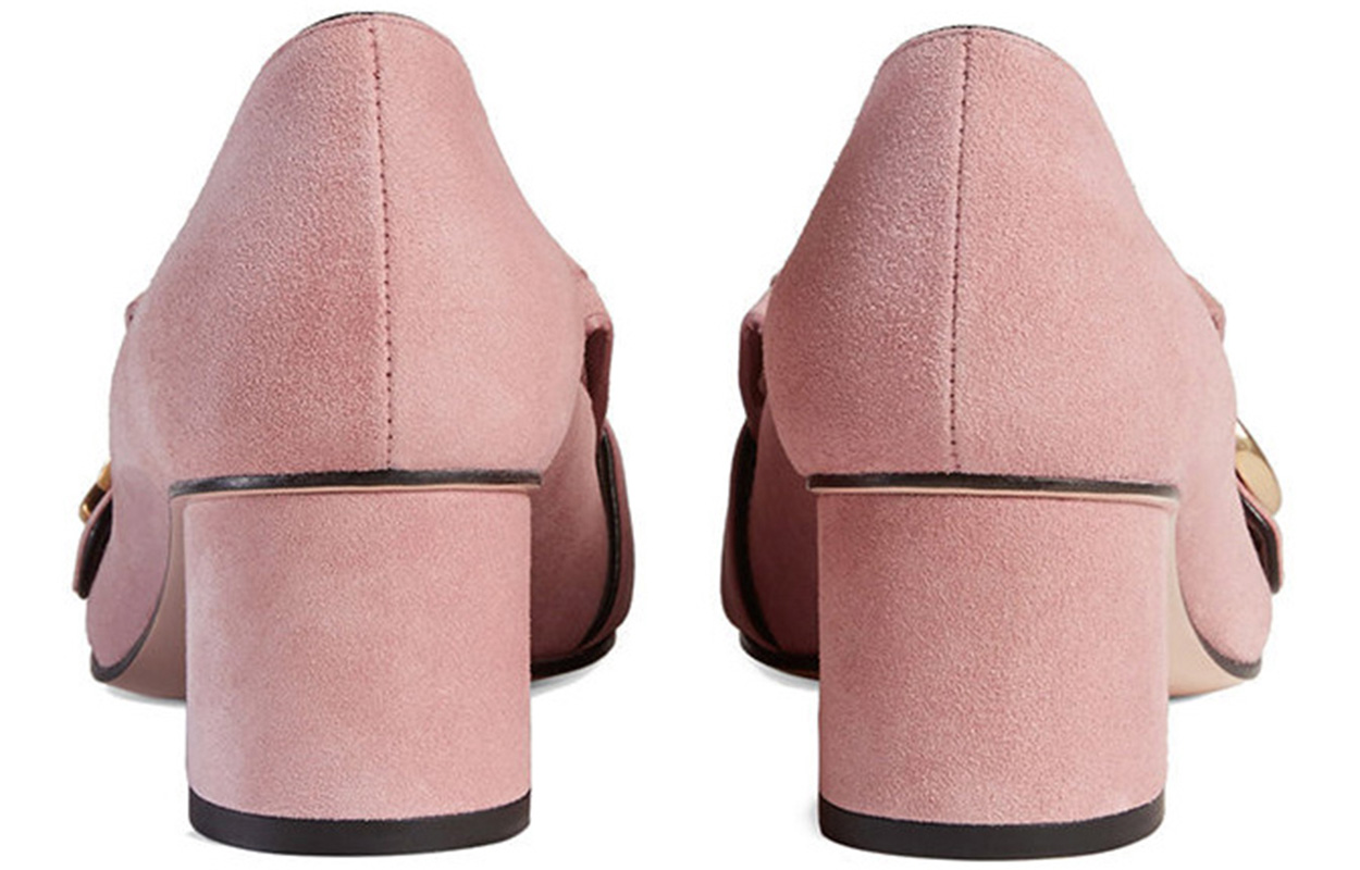 Shop (W) (女性用) グッチ ハイヒール ローファー 'ピンク スエード タッセル' 408208-C2000-5727 408208-C2000-5727