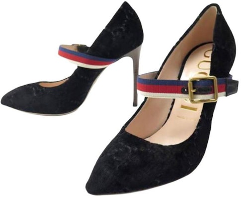 (W) Gucci Kasut Tumit Tinggi 'Fesyen Selesa 8cm Hitam' 506198-9TI10-1071 Shop (W) Gucci Kasut Tumit Tinggi 'Fesyen Selesa 8cm Hitam' 506198-9TI10-1071