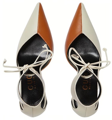 (Women) Gucci High Heel Pump with Ankle Cuff Grey Brown 715146-BKO60-9057 Order (Women) Gucci High Heel Pump with Ankle Cuff Grey Brown 715146-BKO60-9057