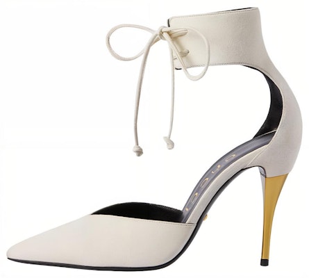 (Women) Gucci High Heel Pump with Ankle Cuff White 715146-CGX10-9058 Buy (Women) Gucci High Heel Pump with Ankle Cuff White 715146-CGX10-9058