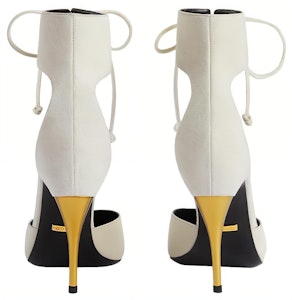 (W) Gucci Sepatu Hak Tinggi Putih dengan Cuff Pergelangan Kaki 715146-CGX10-9058 Lookbook (W) Gucci Sepatu Hak Tinggi Putih dengan Cuff Pergelangan Kaki 715146-CGX10-9058