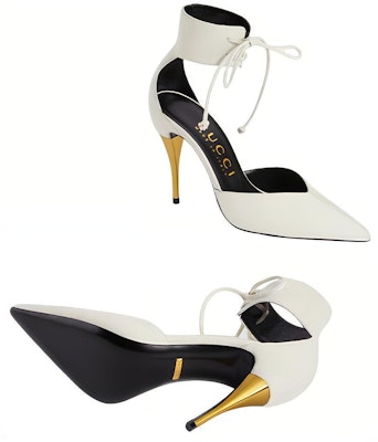(W) Gucci Sepatu Hak Tinggi Putih dengan Cuff Pergelangan Kaki 715146-CGX10-9058 Shop (W) Gucci Sepatu Hak Tinggi Putih dengan Cuff Pergelangan Kaki 715146-CGX10-9058