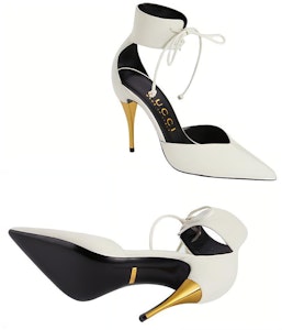 (W) Gucci Sepatu Hak Tinggi Putih dengan Cuff Pergelangan Kaki 715146-CGX10-9058 Shop (W) Gucci Sepatu Hak Tinggi Putih dengan Cuff Pergelangan Kaki 715146-CGX10-9058