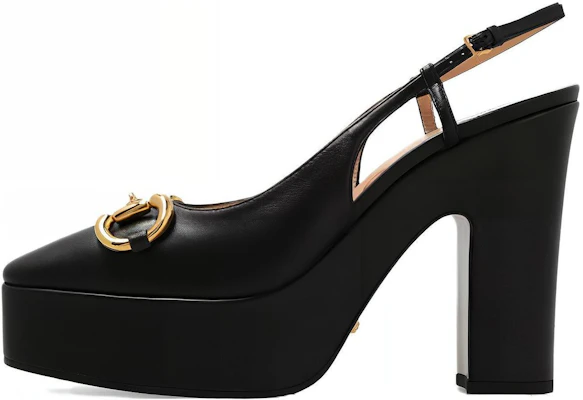 (W) Gucci Zapato de Tacón Alto con Horsebit 'Cuero Negro' 723837-BKO00-1000 Buy (W) Gucci Zapato de Tacón Alto con Horsebit 'Cuero Negro' 723837-BKO00-1000