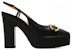 (W) Gucci Kasut Tumit Tinggi dengan Horsebit 'Kulit Hitam' 723837-BKO00-1000