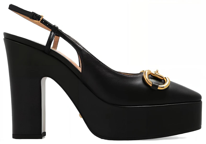 (W) Gucci Zapato de Tacón Alto con Horsebit 'Cuero Negro' 723837-BKO00-1000 Lookbook (W) Gucci Zapato de Tacón Alto con Horsebit 'Cuero Negro' 723837-BKO00-1000