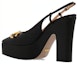 Shop (W) Gucci Kasut Tumit Tinggi dengan Horsebit 'Kulit Hitam' 723837-BKO00-1000