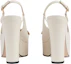 Shop (W) Gucci Tumit Tinggi Pump dengan Horsebit 'Kulit Putih' 723837-BKO00-9049