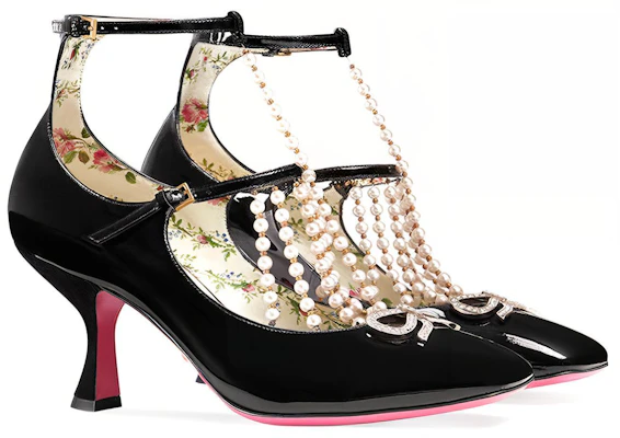 (W) Gucci Hoge Hak Pumps ''Zwarte Parel'' 488662-BNC00-1000 Order (W) Gucci Hoge Hak Pumps ''Zwarte Parel'' 488662-BNC00-1000