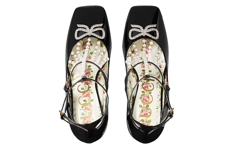 Lookbook (W) Gucci Hoge Hak Pumps ''Zwarte Parel'' 488662-BNC00-1000