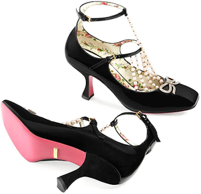 (W) Gucci Hoge Hak Pumps ''Zwarte Parel'' 488662-BNC00-1000 Purchase (W) Gucci Hoge Hak Pumps ''Zwarte Parel'' 488662-BNC00-1000