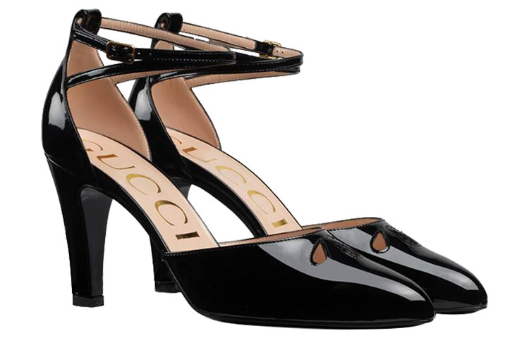 Order (W) Gucci Hoge Hak Pumps ''Lak Zwart'' 602424-BNC00-1000