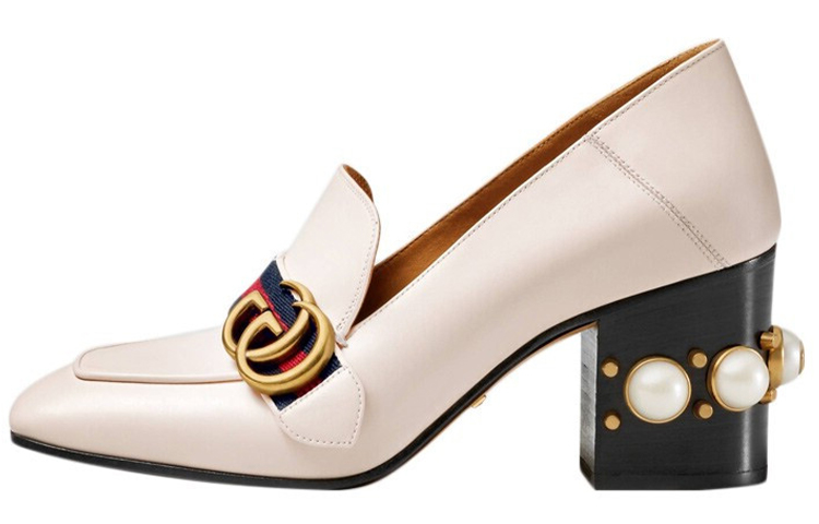 (Women) Gucci High Heel Pumps 'Pearl Embellished Ivory' 425943-DKHC0-9061