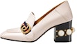 Buy (W) Gucci Tumit Tinggi 'Gading Dihiasi Mutiara' 425943-DKHC0-9061