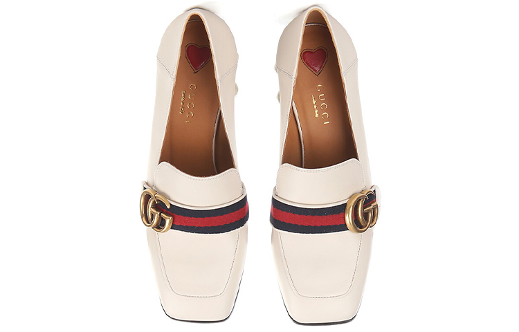 Shop (W) Escarpins Gucci à Talons Hauts ''Ornés de Perles Ivoire'' 425943-DKHC0-9061