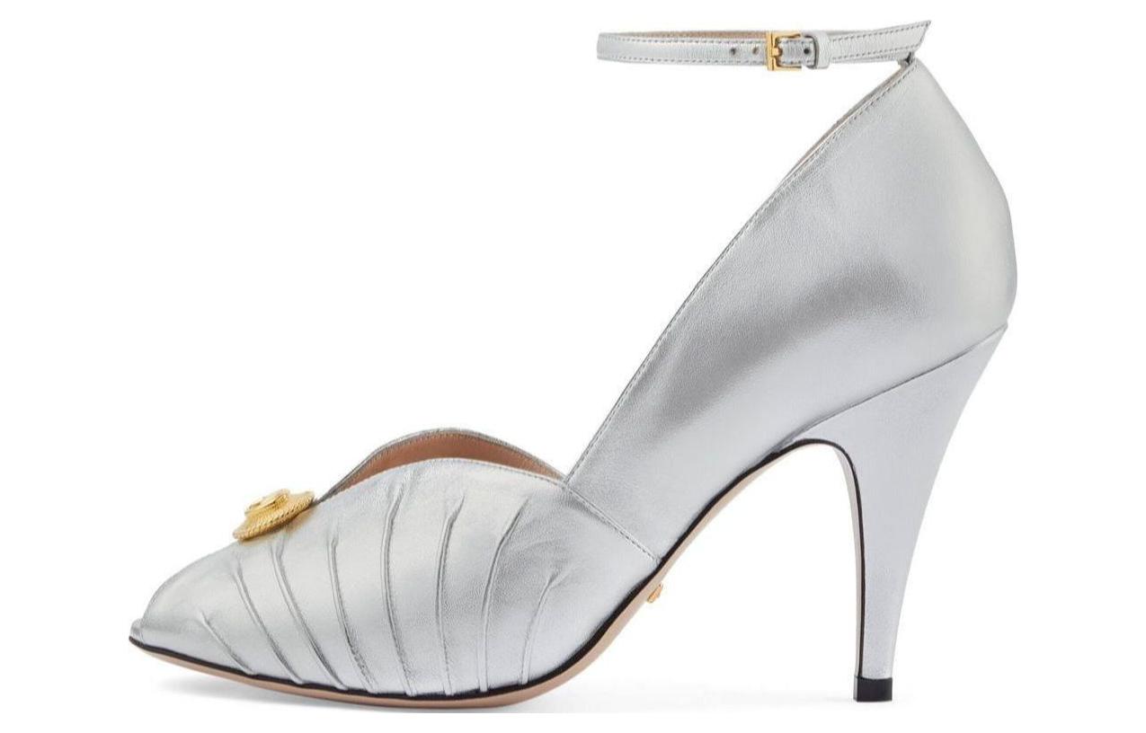 (Women) Gucci High Heel Pumps 'Silver' 727516B8B00