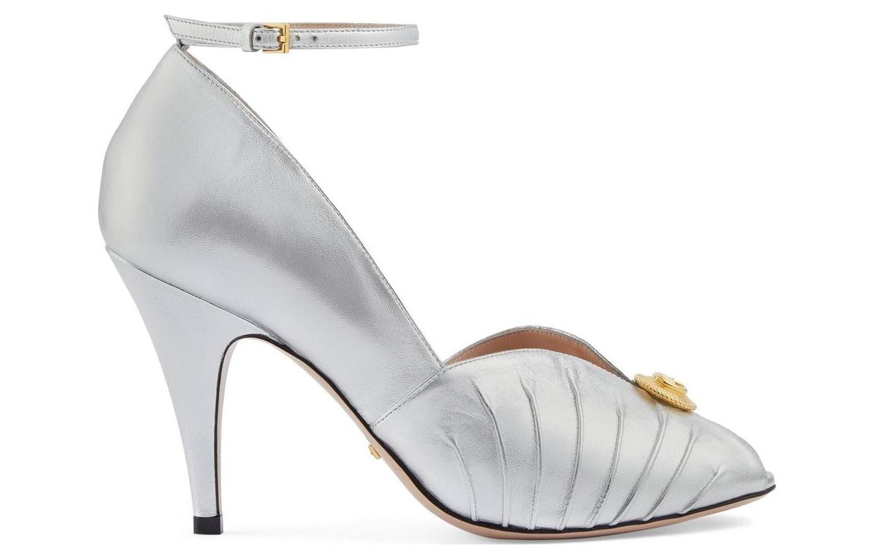 Order (W) Gucci Hoge Hakken Pumps ''Zilver'' 727516B8B00