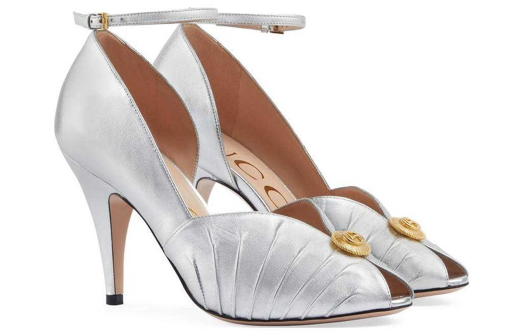 Lookbook (W) Gucci Hoge Hakken Pumps ''Zilver'' 727516B8B00