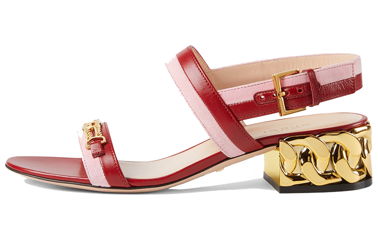 (W) Gucci High Heel Sandal 'Chain Red'