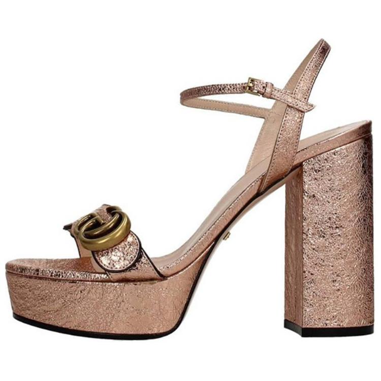 (Women) Gucci High Heel Sandals 'Brown' 573021-DKT00-5702