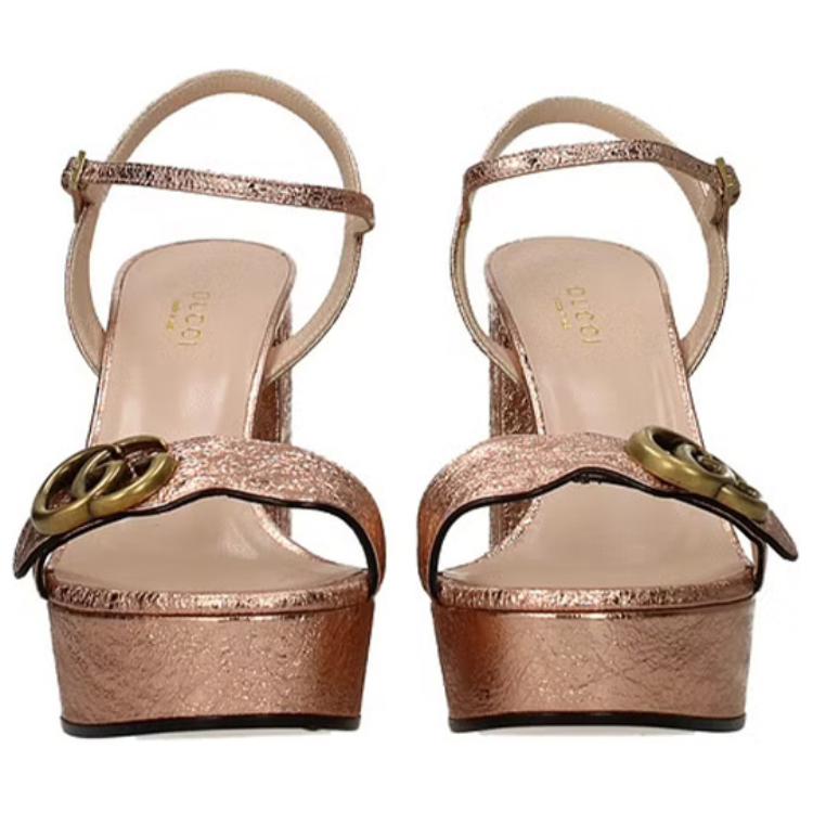 Shop (W) Sandalias de Tacón Alto Gucci 'Marrón' 573021-DKT00-5702