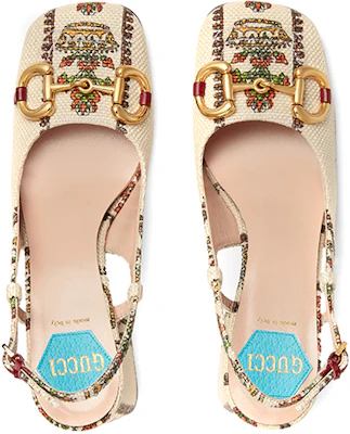 (W) Sandal Tumit Tinggi Gucci 'Centennial Putih Merah' 678004-UH250-8471 Lookbook (W) Sandal Tumit Tinggi Gucci 'Centennial Putih Merah' 678004-UH250-8471