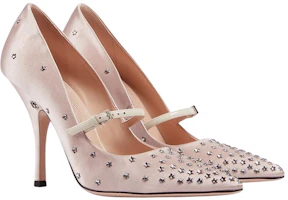 Order (W) Gucci Jodie Tacones de Satén Adornados Rosa 723430-FJSY0-9641