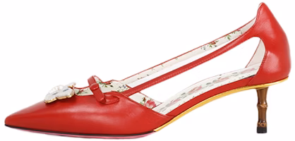 (Women) Gucci High Heels 'Red Bamboo Buckle' 493934-C9D00-6433 (Women) Gucci High Heels 'Red Bamboo Buckle' 493934-C9D00-6433