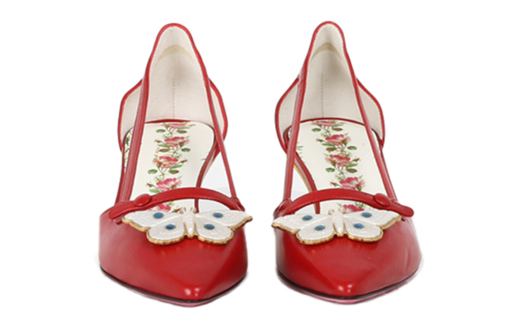 Lookbook (W) Tacones Altos Gucci 'Hebilla de Bambú Roja' 493934-C9D00-6433