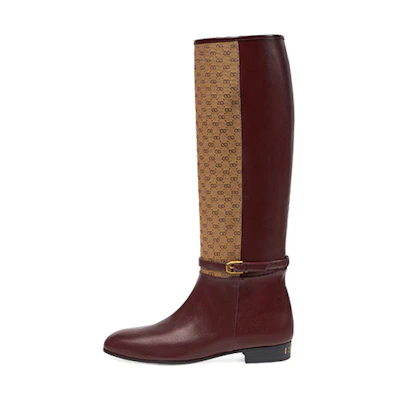 (W) Gucci High Top Boot 'Mini GG Burgundy'
