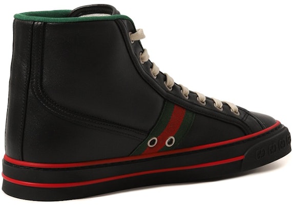 (W) グッチ テニス1977 ハイカット 黒/赤 645987-17L20-1074 Shop (W) グッチ テニス1977 ハイカット 黒/赤 645987-17L20-1074