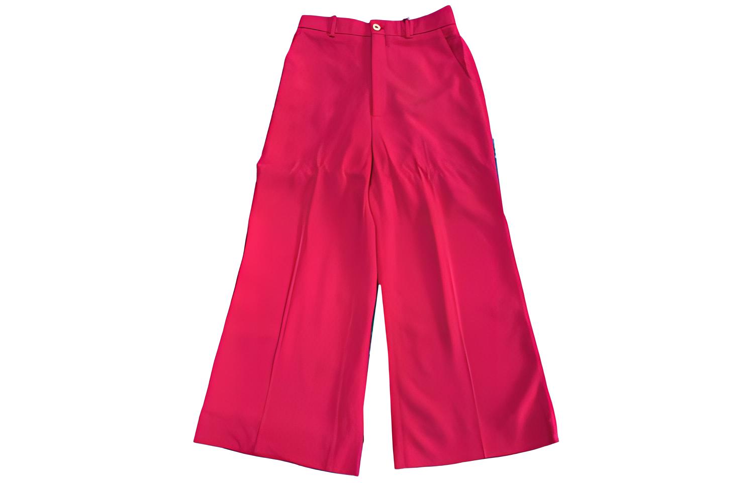 (Women) Gucci High Waist Wide-Leg Pants Red 529540-ZKR01-5919