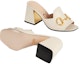 Purchase (W) Gucci Horsbit Sandal Tumit 75mm Kulit Putih 655412-BKO00-9022