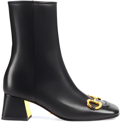 (Women) Gucci Horsebit 55mm Ankle Boot Black Leather 643888-BKO00-1000 Order (Women) Gucci Horsebit 55mm Ankle Boot Black Leather 643888-BKO00-1000